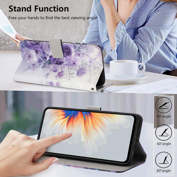 For Tecno Camon 40 Pro 4G Color Drawing Pattern Leather Phone Case