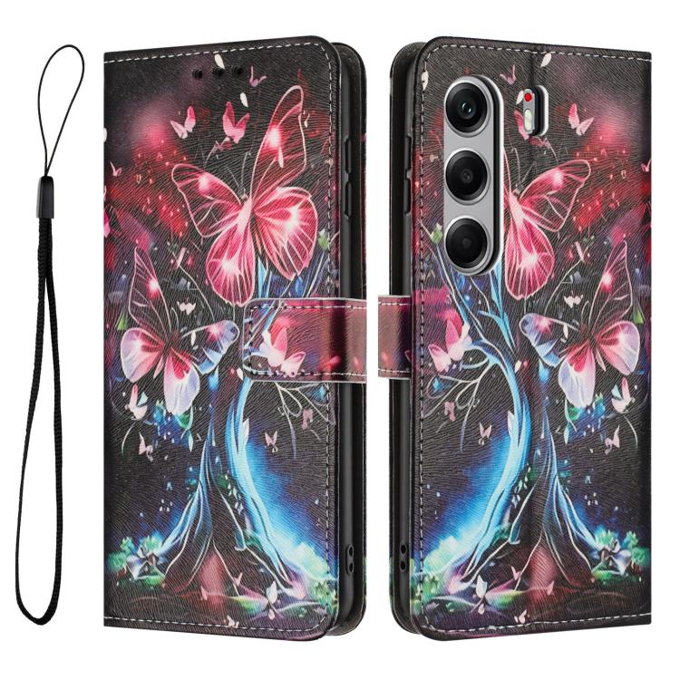 For Tecno Camon 40 Pro 4G Color Drawing Pattern Leather Phone Case