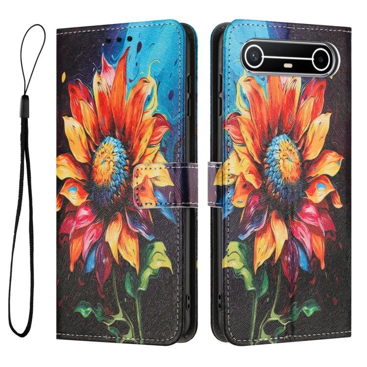 For Tecno Pova Slim Color Drawing Pattern Leather Phone Case