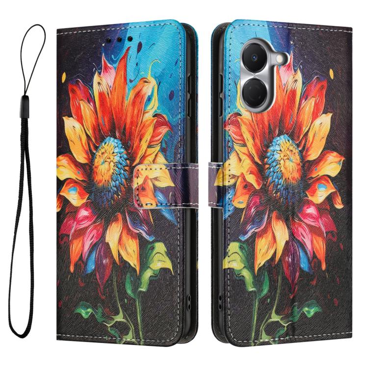 For Tecno Spark Go 3 Color Drawing Pattern Leather Phone Case
