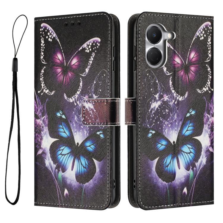 For Tecno Spark Go 3 Color Drawing Pattern Leather Phone Case