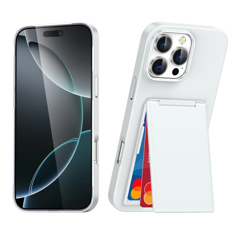 For iPhone 16 Pro Max Card Holder Stand Shockproof Phone Case