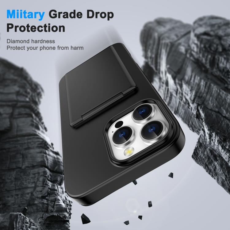 For iPhone 16 Pro Max Card Holder Stand Shockproof Phone Case