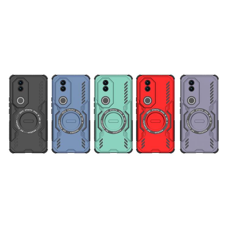 For vivo V50 5G Global Butterfly Armor MagSafe Magnetic Ring Shockproof Phone Case