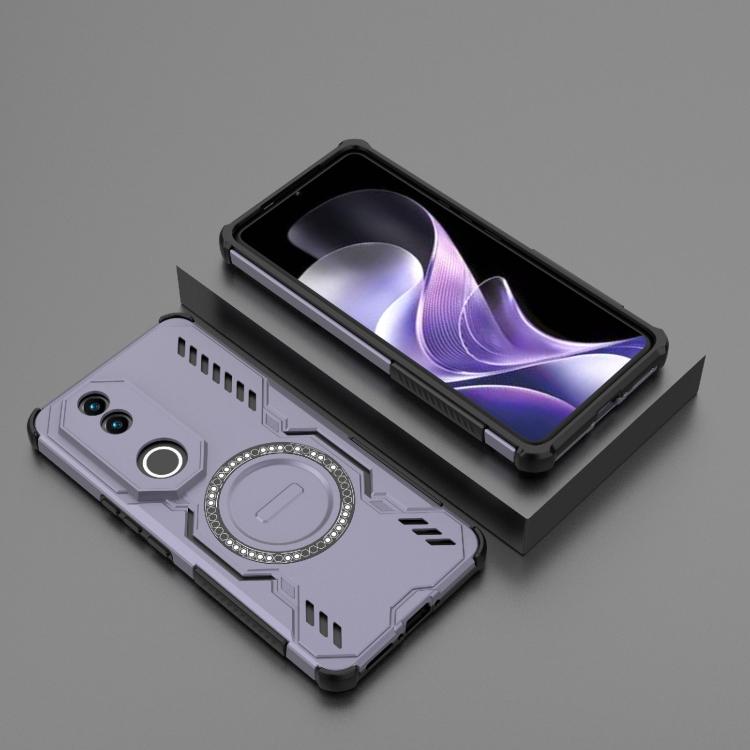 For vivo V50 5G Global Butterfly Armor MagSafe Magnetic Ring Shockproof Phone Case