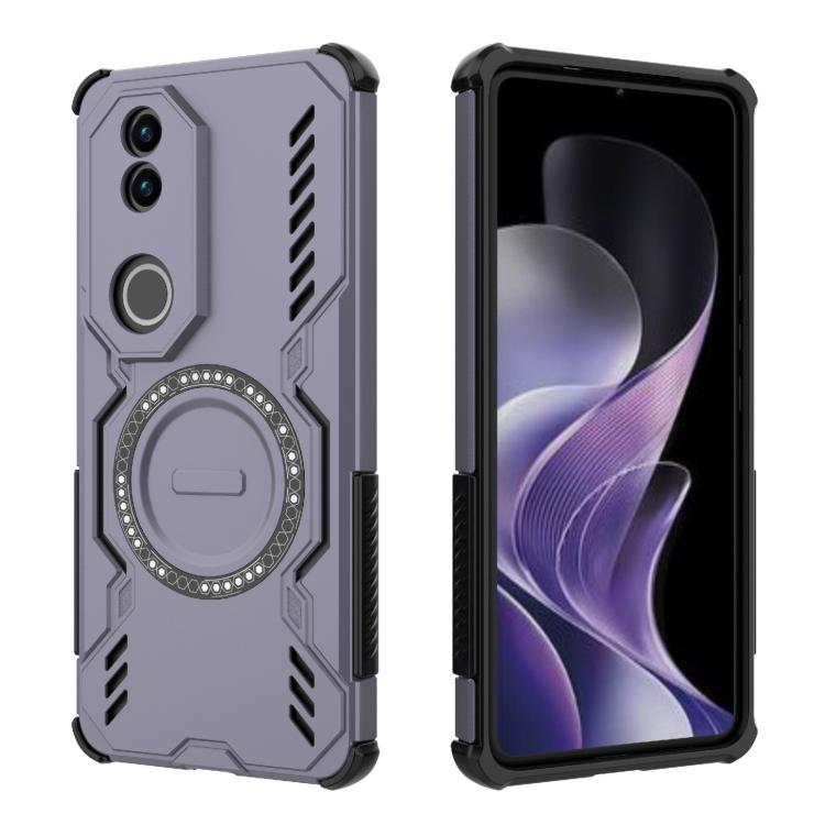 For vivo V50 5G Global Butterfly Armor MagSafe Magnetic Ring Shockproof Phone Case