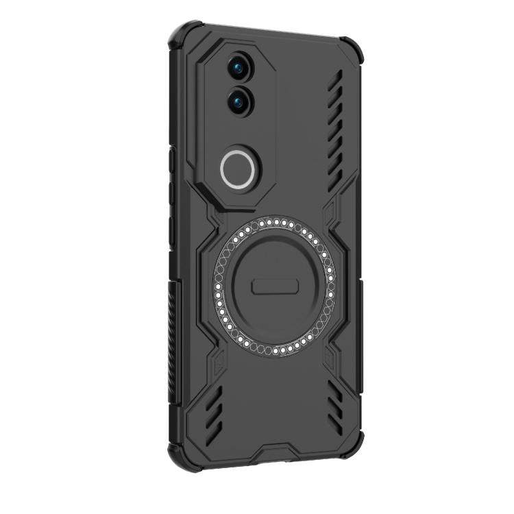 For vivo V50 5G Global Butterfly Armor MagSafe Magnetic Ring Shockproof Phone Case