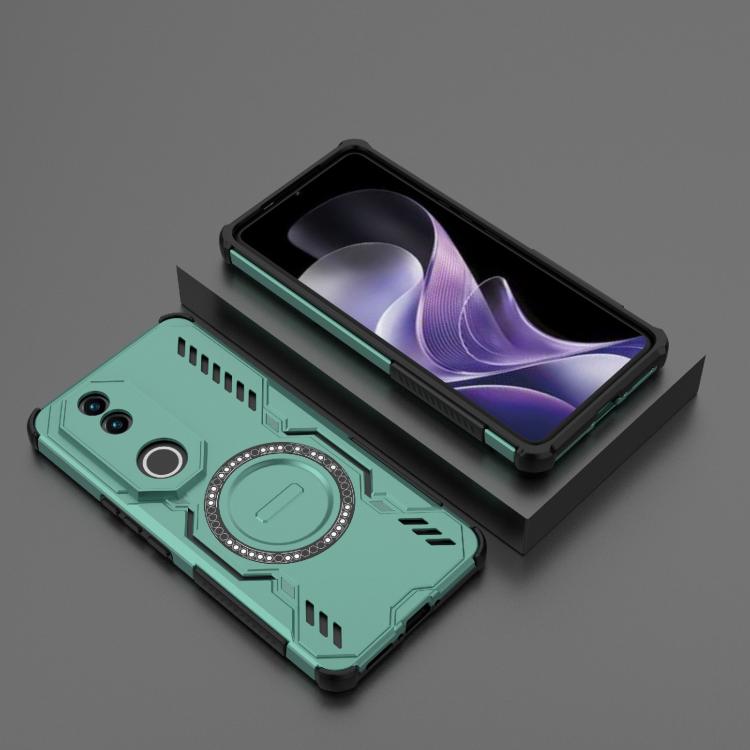 For vivo V50 5G Global Butterfly Armor MagSafe Magnetic Ring Shockproof Phone Case