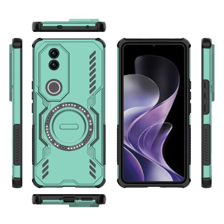 For vivo V50 5G Global Butterfly Armor MagSafe Magnetic Ring Shockproof Phone Case