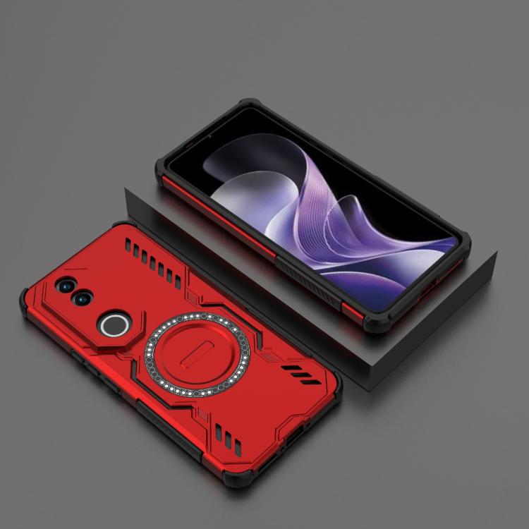 For vivo V50 5G Global Butterfly Armor MagSafe Magnetic Ring Shockproof Phone Case