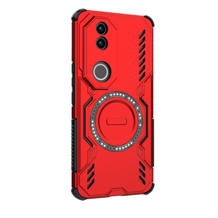For vivo V50 5G Global Butterfly Armor MagSafe Magnetic Ring Shockproof Phone Case