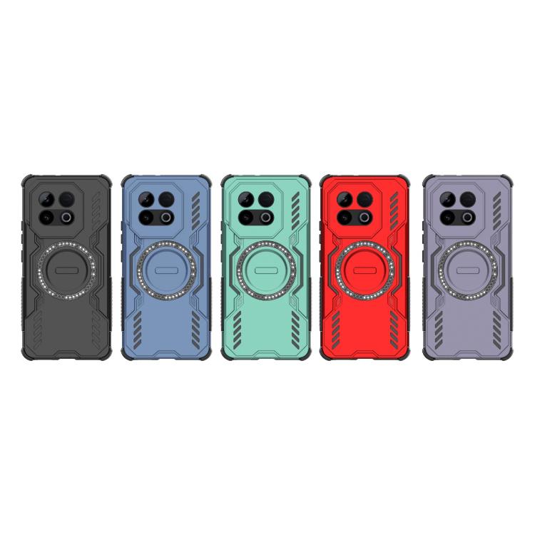 For vivo iQOO Z10 Turbo 5G Butterfly Armor MagSafe Magnetic Ring Shockproof Phone Case