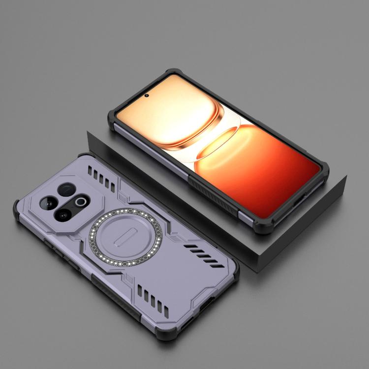 For vivo iQOO Z10 Turbo 5G Butterfly Armor MagSafe Magnetic Ring Shockproof Phone Case