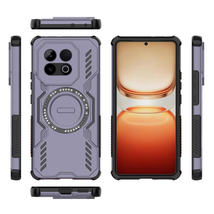 For vivo iQOO Z10 Turbo 5G Butterfly Armor MagSafe Magnetic Ring Shockproof Phone Case