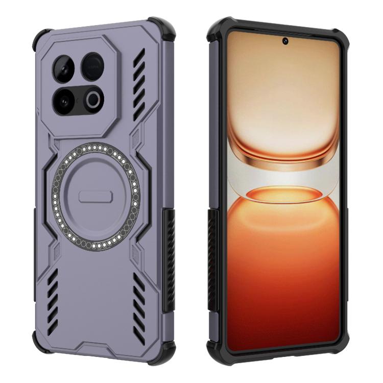 For vivo iQOO Z10 Turbo 5G Butterfly Armor MagSafe Magnetic Ring Shockproof Phone Case