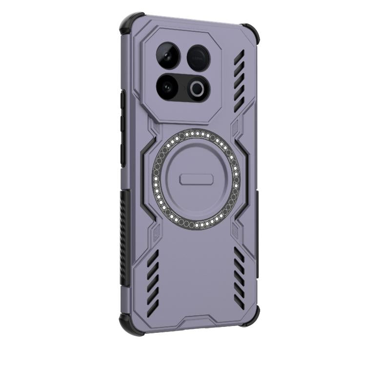 For vivo iQOO Z10 Turbo 5G Butterfly Armor MagSafe Magnetic Ring Shockproof Phone Case