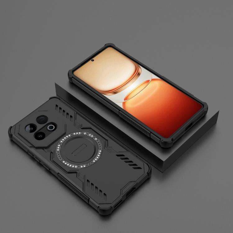 For vivo iQOO Z10 Turbo 5G Butterfly Armor MagSafe Magnetic Ring Shockproof Phone Case