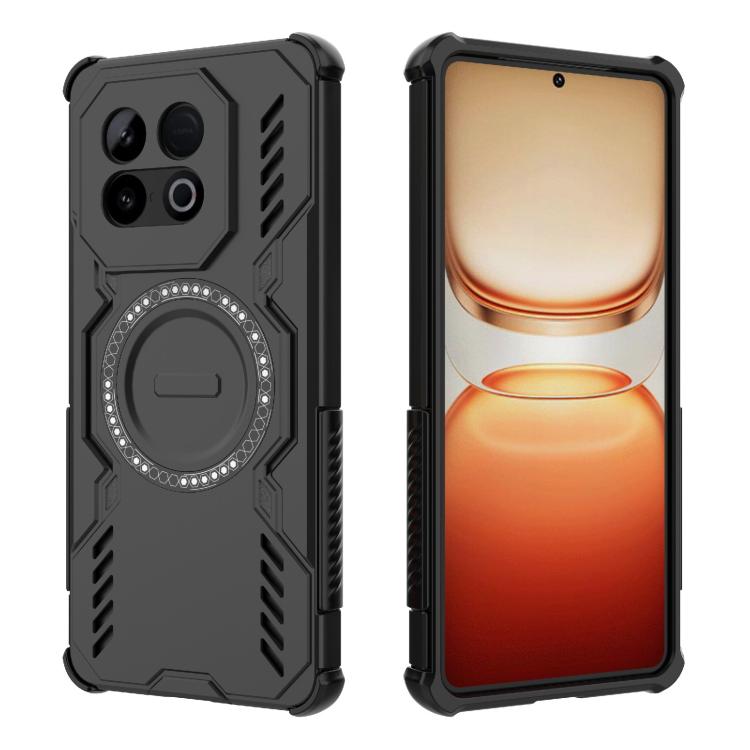 For vivo iQOO Z10 Turbo 5G Butterfly Armor MagSafe Magnetic Ring Shockproof Phone Case