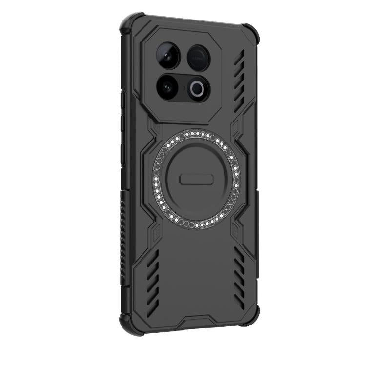 For vivo iQOO Z10 Turbo 5G Butterfly Armor MagSafe Magnetic Ring Shockproof Phone Case