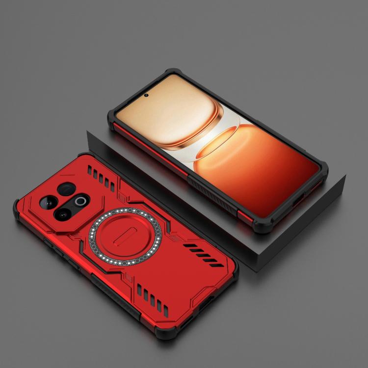 For vivo iQOO Z10 Turbo 5G Butterfly Armor MagSafe Magnetic Ring Shockproof Phone Case