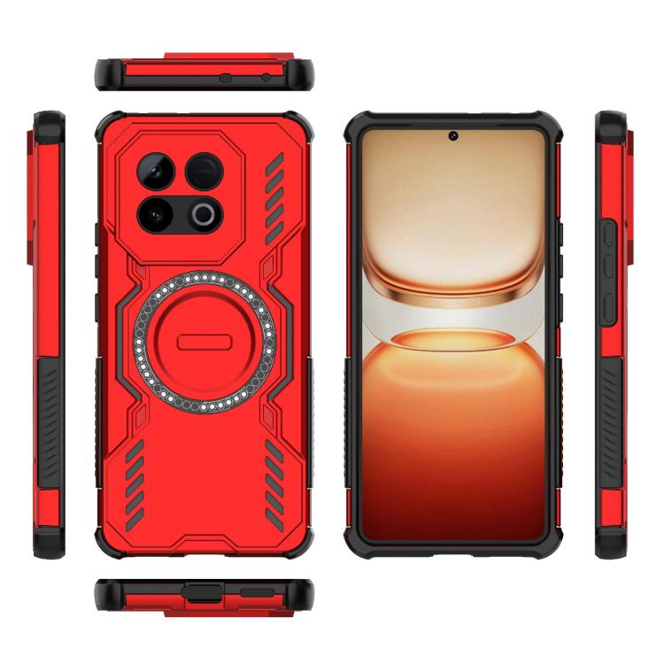 For vivo iQOO Z10 Turbo 5G Butterfly Armor MagSafe Magnetic Ring Shockproof Phone Case