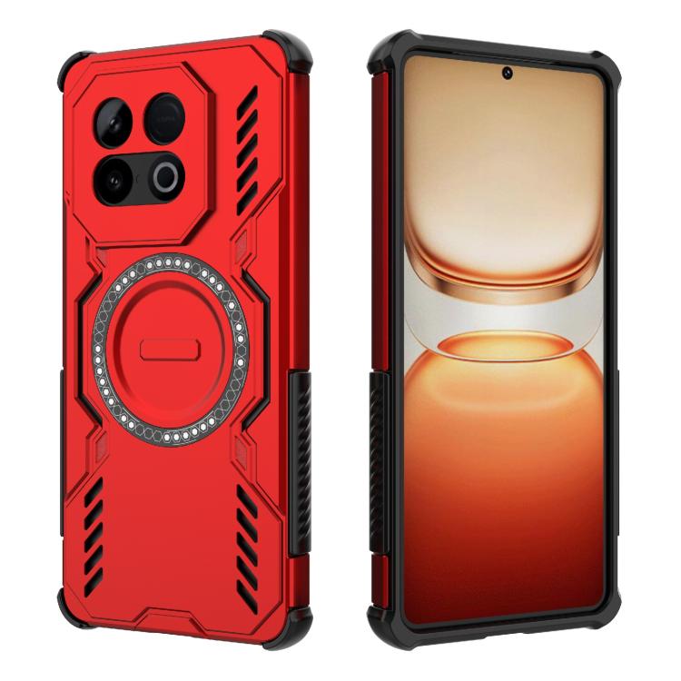 For vivo iQOO Z10 Turbo 5G Butterfly Armor MagSafe Magnetic Ring Shockproof Phone Case