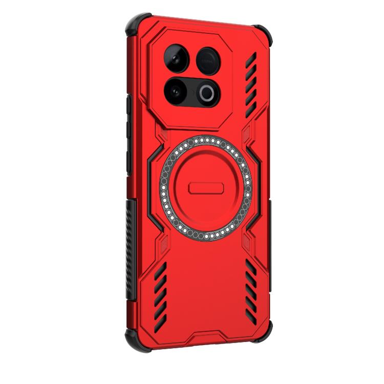 For vivo iQOO Z10 Turbo 5G Butterfly Armor MagSafe Magnetic Ring Shockproof Phone Case