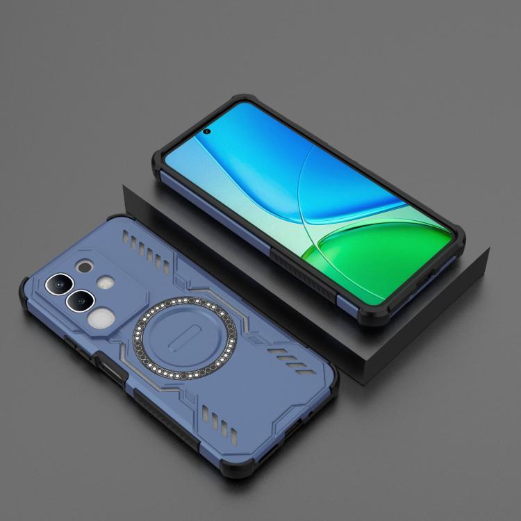 For vivo Y29 4G Global Butterfly Armor MagSafe Magnetic Ring Shockproof Phone Case