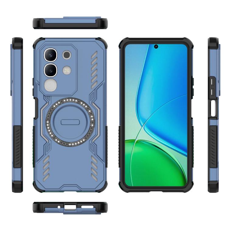 For vivo Y29 4G Global Butterfly Armor MagSafe Magnetic Ring Shockproof Phone Case