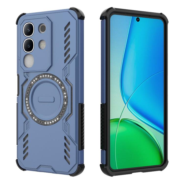 For vivo Y29 4G Global Butterfly Armor MagSafe Magnetic Ring Shockproof Phone Case
