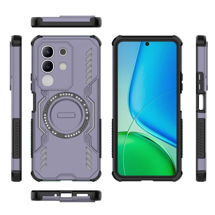 For vivo Y29 4G Global Butterfly Armor MagSafe Magnetic Ring Shockproof Phone Case