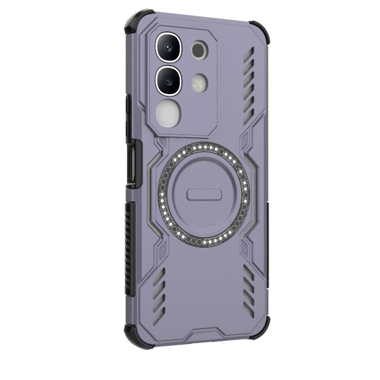 For vivo Y29 4G Global Butterfly Armor MagSafe Magnetic Ring Shockproof Phone Case