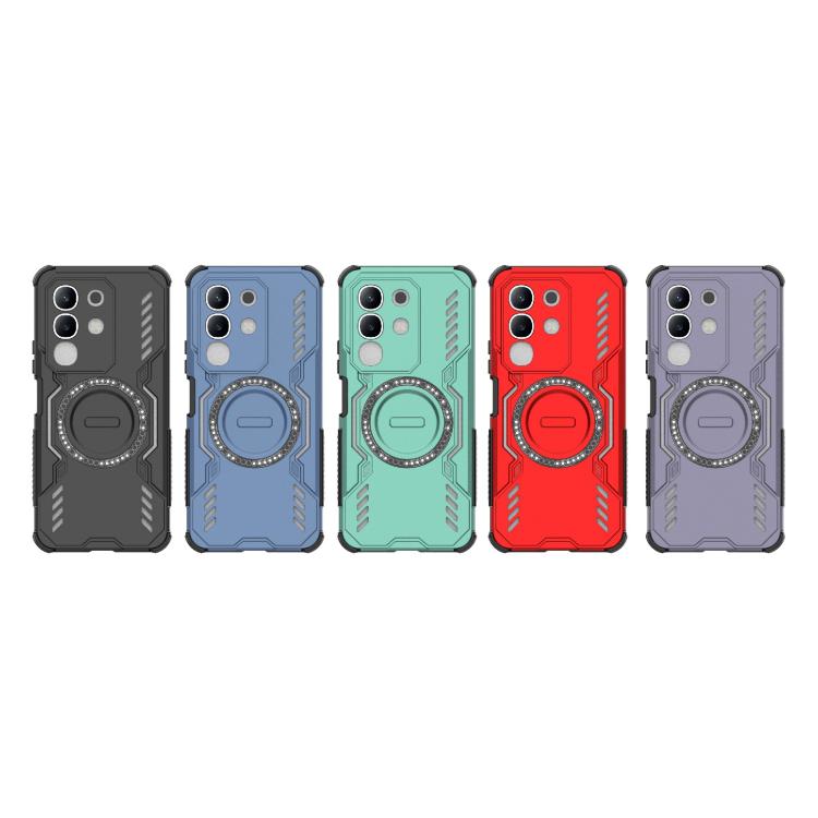For vivo Y29 4G Global Butterfly Armor MagSafe Magnetic Ring Shockproof Phone Case