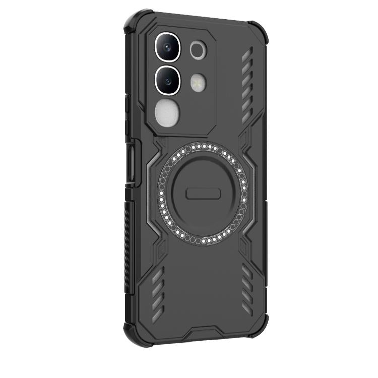 For vivo Y29 4G Global Butterfly Armor MagSafe Magnetic Ring Shockproof Phone Case