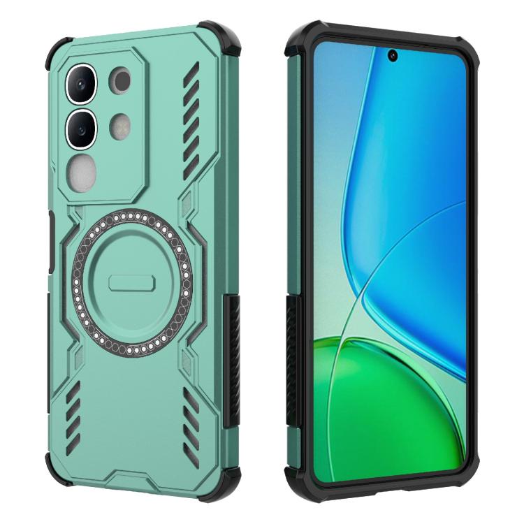 For vivo Y29 4G Global Butterfly Armor MagSafe Magnetic Ring Shockproof Phone Case