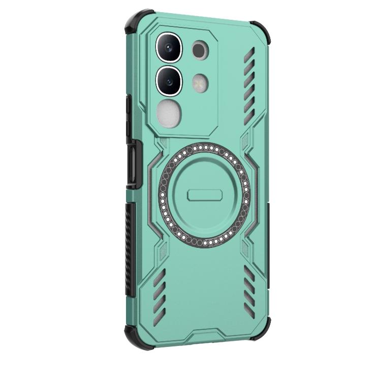 For vivo Y29 4G Global Butterfly Armor MagSafe Magnetic Ring Shockproof Phone Case