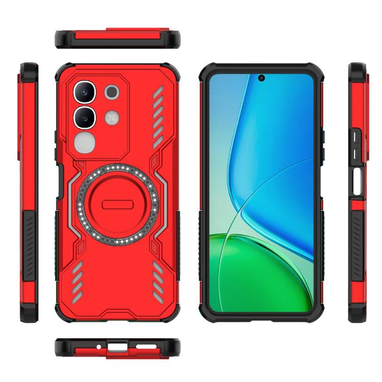 For vivo Y29 4G Global Butterfly Armor MagSafe Magnetic Ring Shockproof Phone Case
