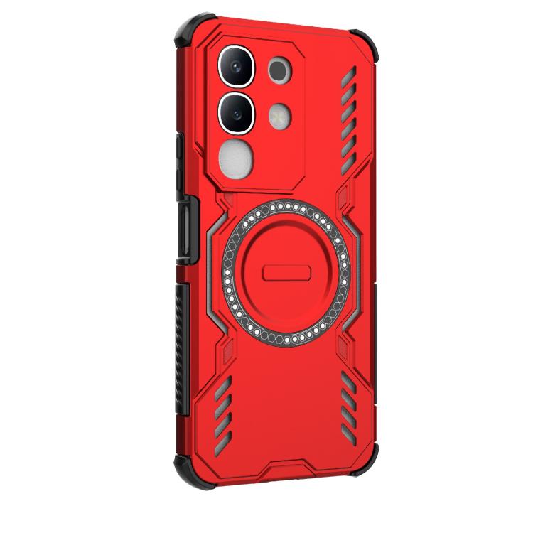 For vivo Y29 4G Global Butterfly Armor MagSafe Magnetic Ring Shockproof Phone Case