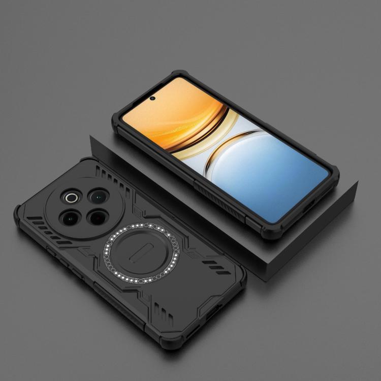 For vivo Y300 Pro 5G / T4 5G India Butterfly Armor MagSafe Magnetic Ring Shockproof Phone Case