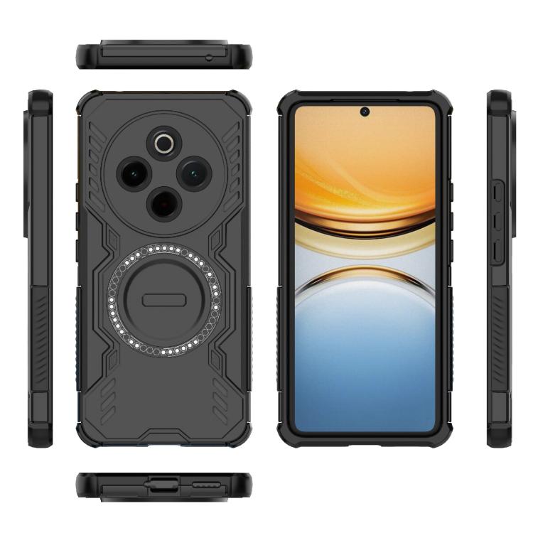 For vivo Y300 Pro 5G / T4 5G India Butterfly Armor MagSafe Magnetic Ring Shockproof Phone Case