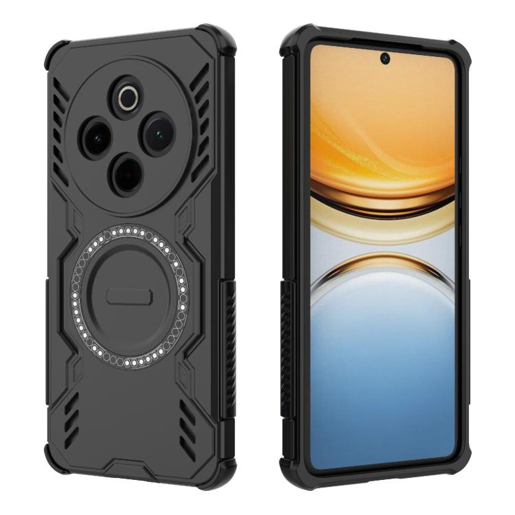 For vivo Y300 Pro 5G / T4 5G India Butterfly Armor MagSafe Magnetic Ring Shockproof Phone Case