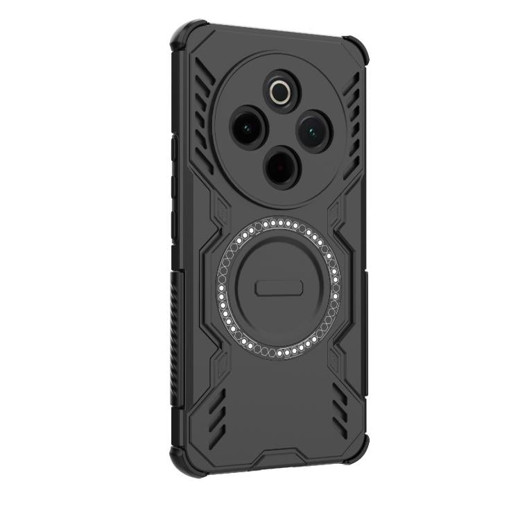 For vivo Y300 Pro 5G / T4 5G India Butterfly Armor MagSafe Magnetic Ring Shockproof Phone Case
