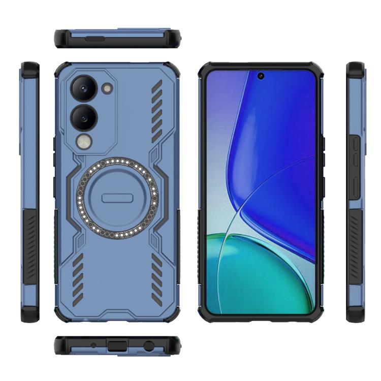 For vivo Y19 5G Global / T4 Lite 5G Butterfly Armor MagSafe Magnetic Ring Shockproof Phone Case