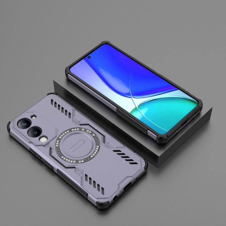 For vivo Y19 5G Global / T4 Lite 5G Butterfly Armor MagSafe Magnetic Ring Shockproof Phone Case