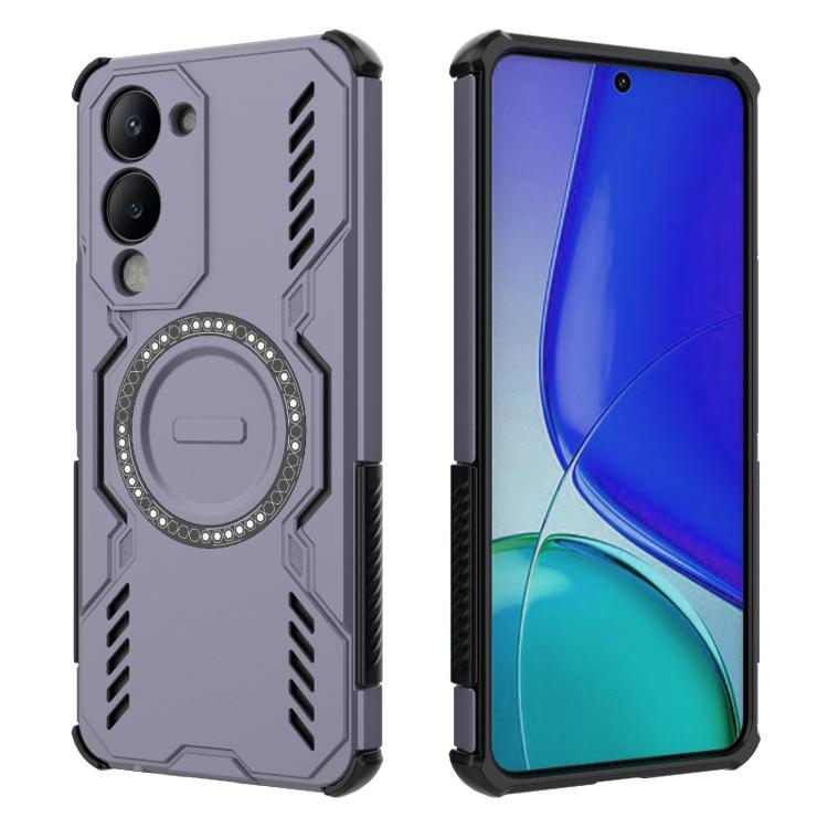 For vivo Y19 5G Global / T4 Lite 5G Butterfly Armor MagSafe Magnetic Ring Shockproof Phone Case