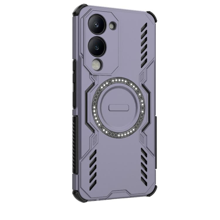 For vivo Y19 5G Global / T4 Lite 5G Butterfly Armor MagSafe Magnetic Ring Shockproof Phone Case