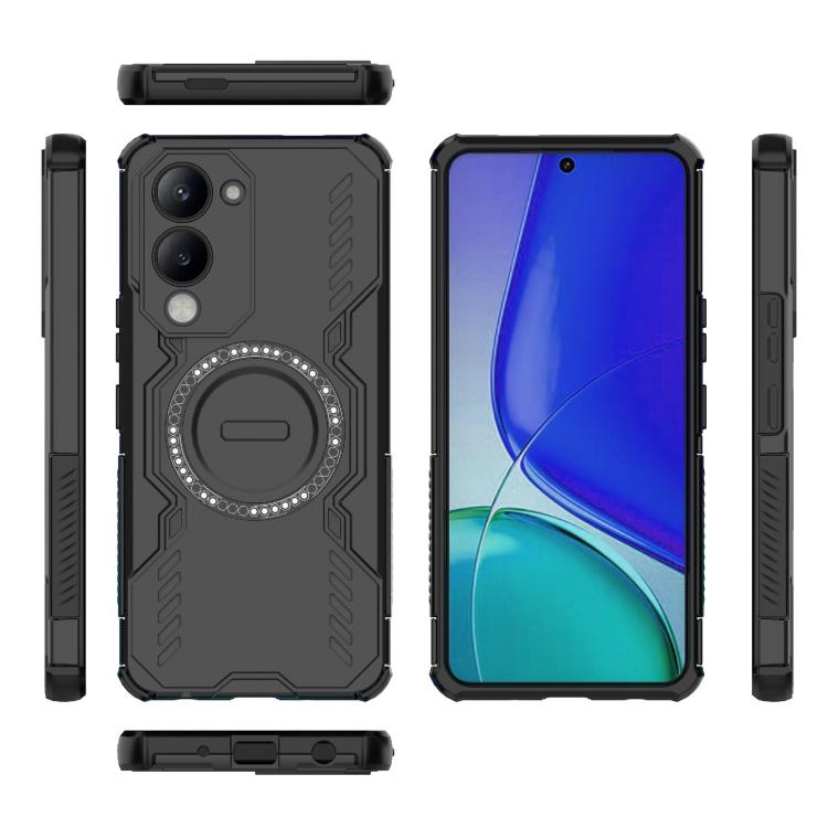 For vivo Y19 5G Global / T4 Lite 5G Butterfly Armor MagSafe Magnetic Ring Shockproof Phone Case
