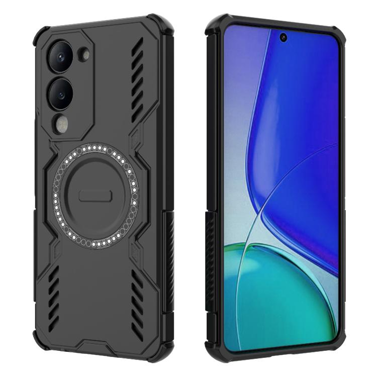 For vivo Y19 5G Global / T4 Lite 5G Butterfly Armor MagSafe Magnetic Ring Shockproof Phone Case