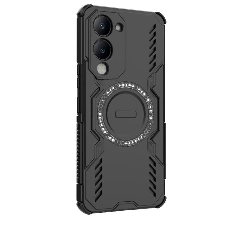 For vivo Y19 5G Global / T4 Lite 5G Butterfly Armor MagSafe Magnetic Ring Shockproof Phone Case