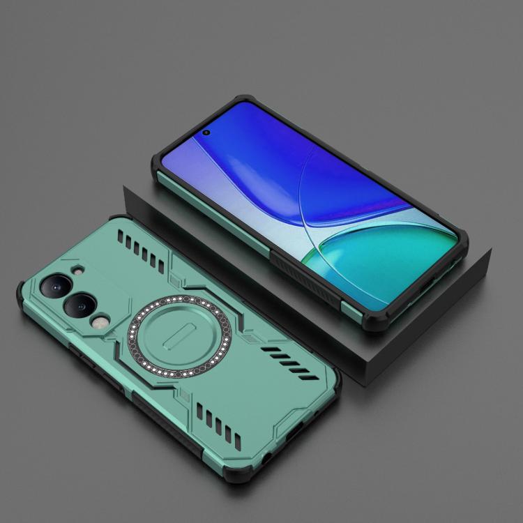 For vivo Y19 5G Global / T4 Lite 5G Butterfly Armor MagSafe Magnetic Ring Shockproof Phone Case
